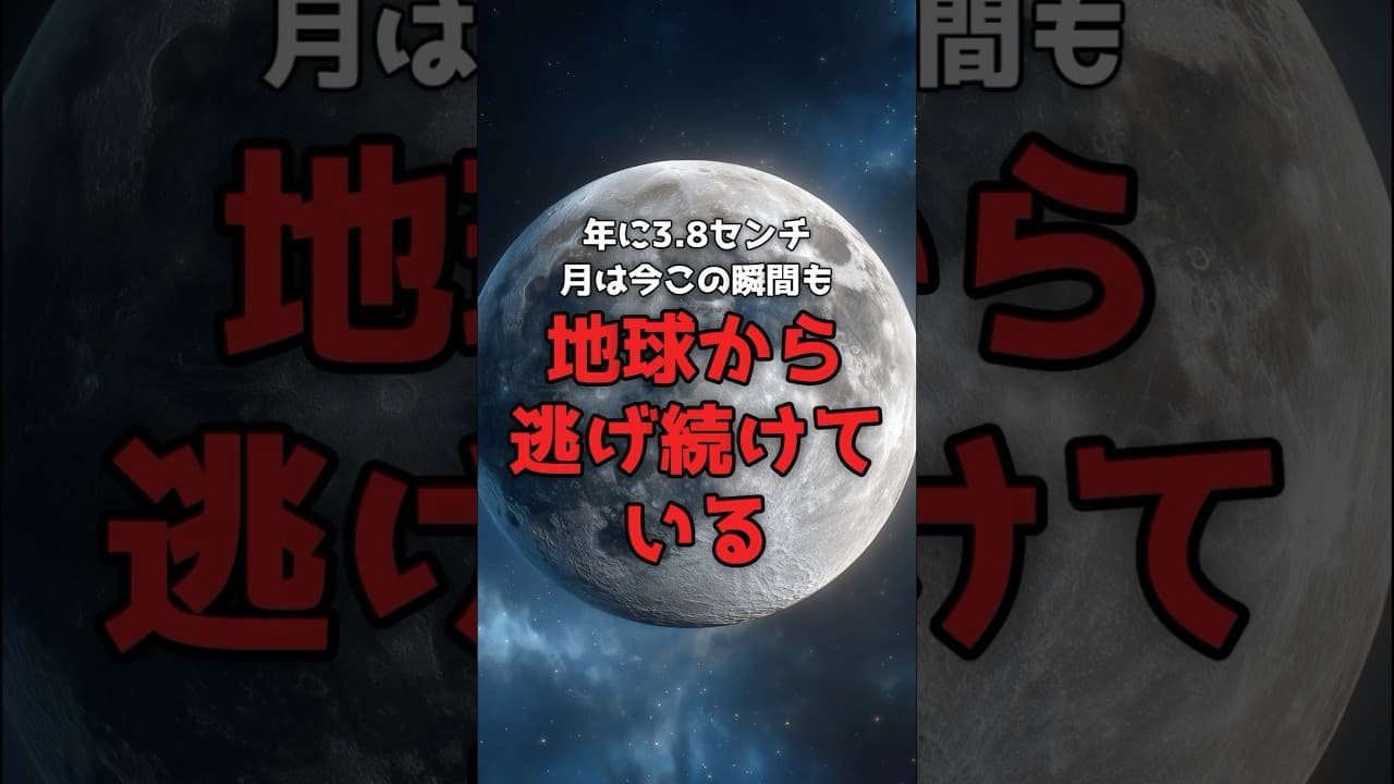 【年3.8cm】月は、地球から逃げている。皆既日食は消える。 #宇宙 #月 のサムネイル