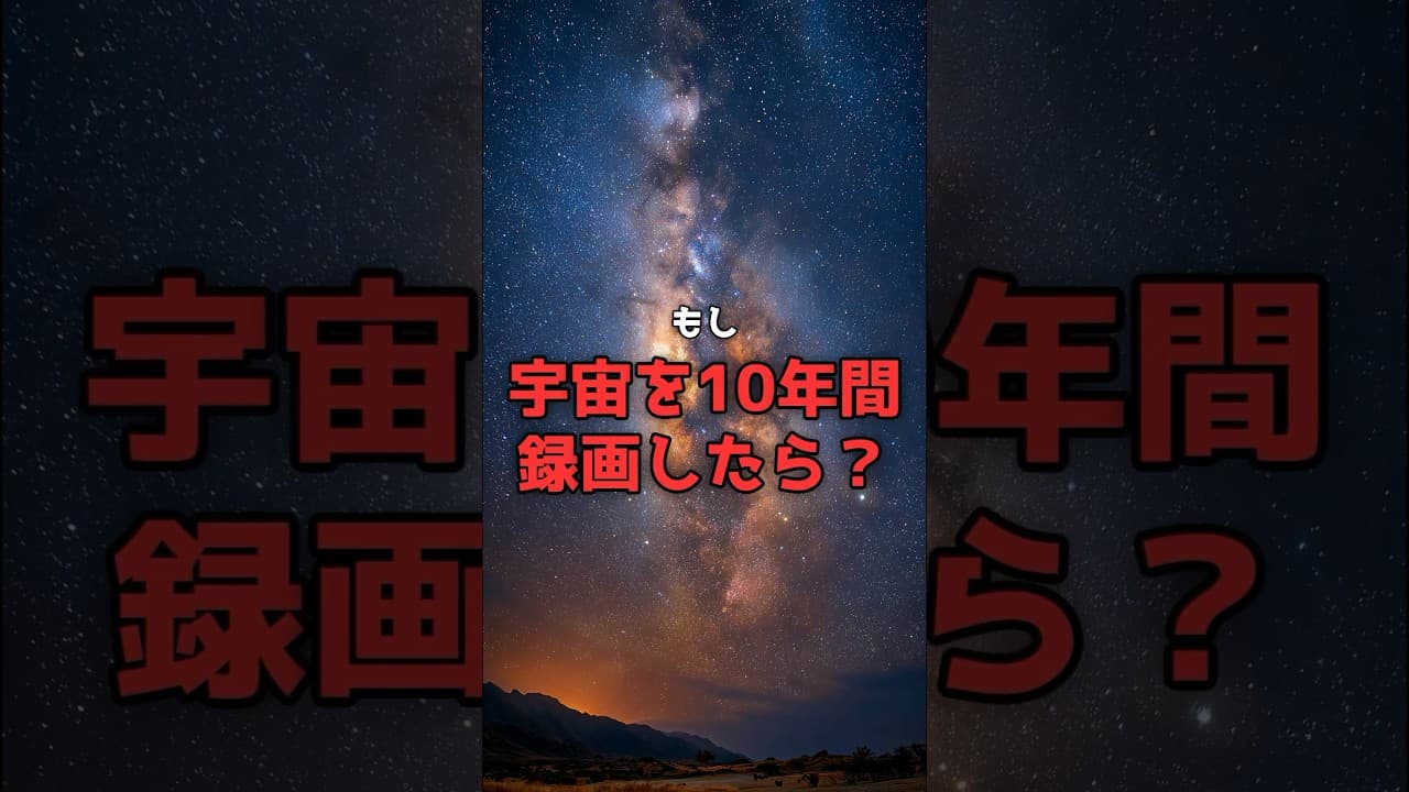 【革命】宇宙を10年間「録画」し続ける望遠鏡。 #宇宙 #科学 のサムネイル