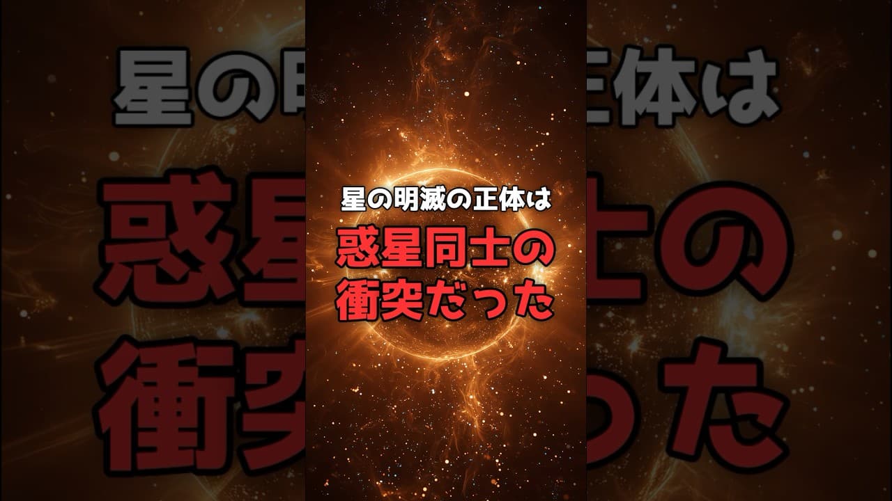 【初観測】2つの惑星が「衝突する瞬間」を人類が目撃した。 #宇宙 #科学 のサムネイル